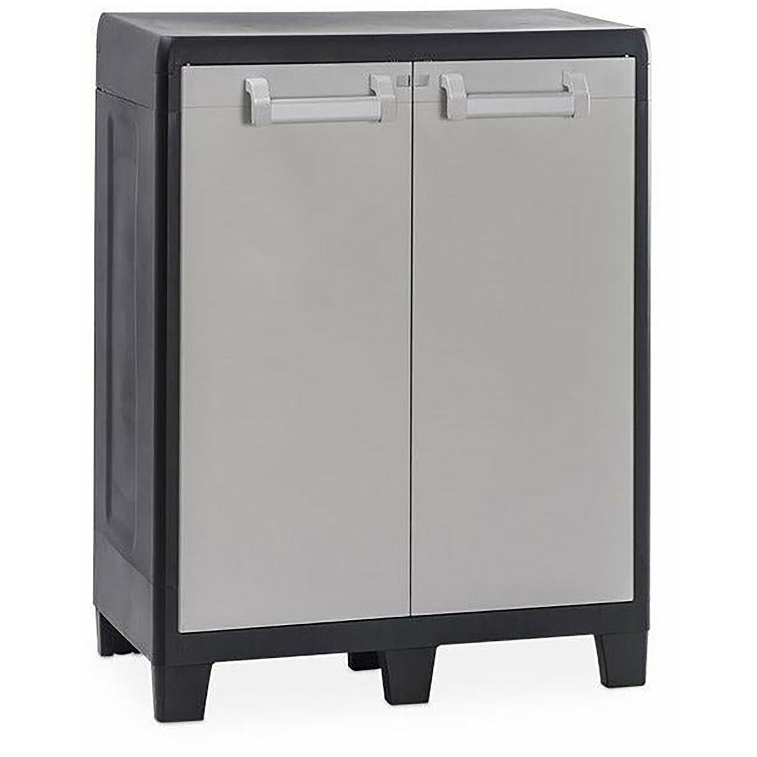 TOOMAX - Armadio Basso Grigio chiaro/Nero Urban XL - h101x78x49 cm